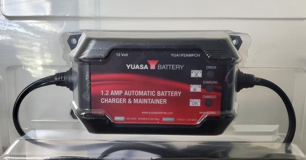 Yuasa 12V 1.2 Amp Automatic Battery Charger & Maintainer